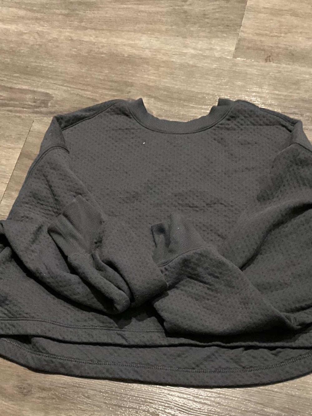 Women’s grey Textured Crewneck Sweater